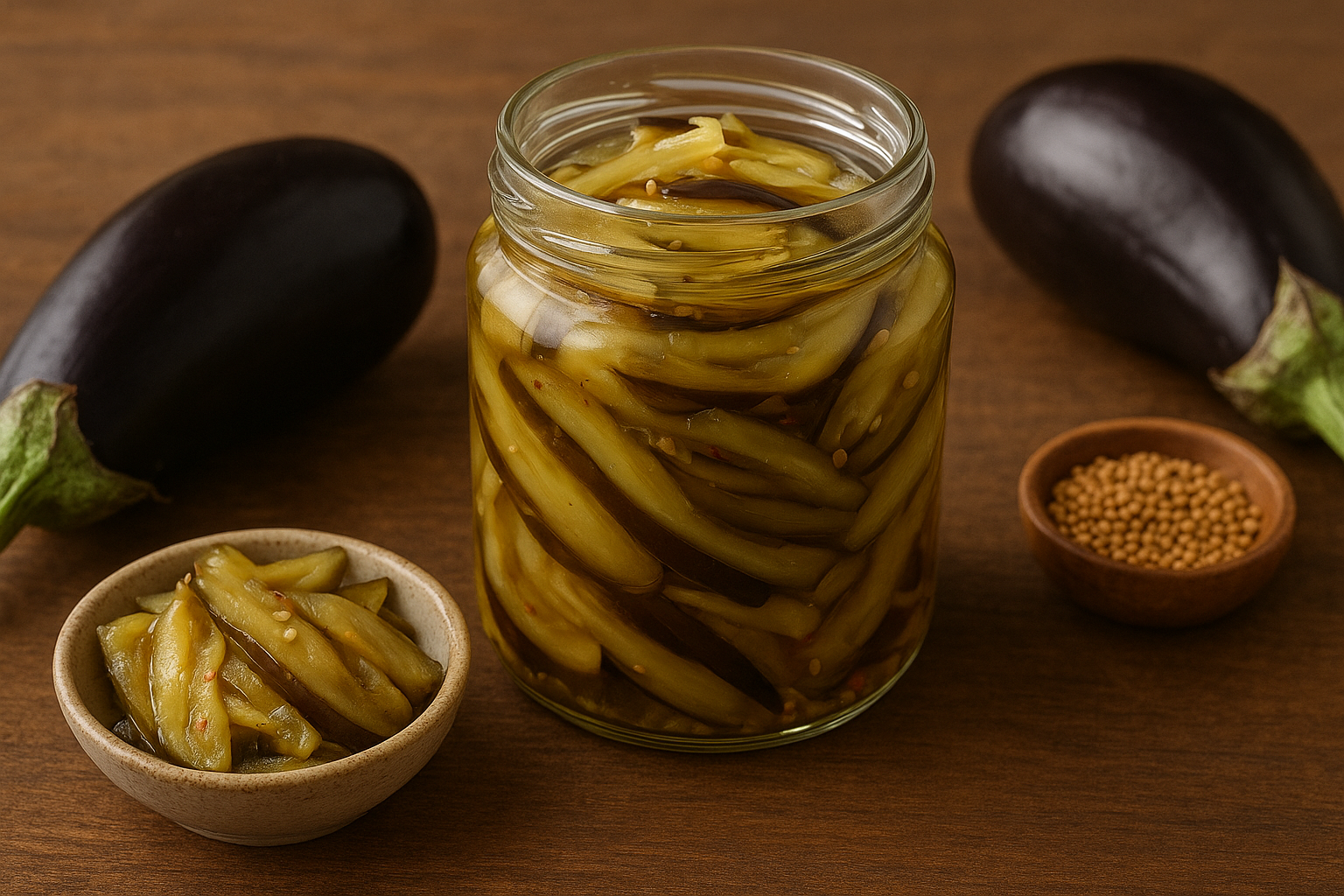 باذنجان مخلل بالشطة والزيت – وصفة حارة تناسب العاشقين