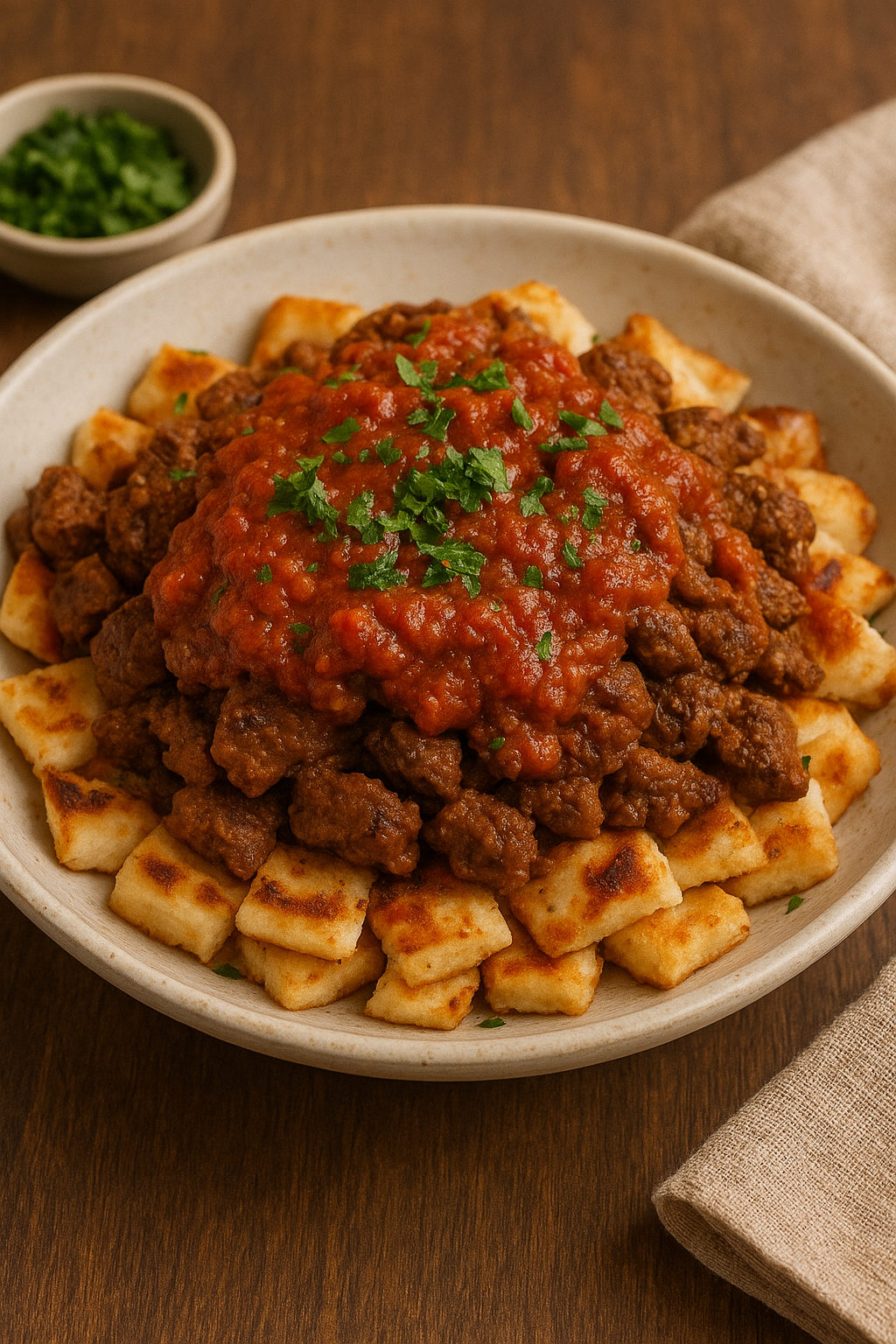 فتة لحم حار (طبق خليجي أصلي)