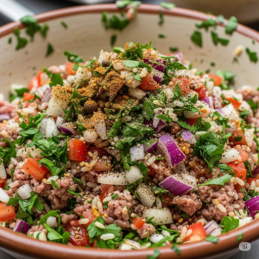 خلطة محشي الأرز واللحمة: سرّ النكهة التي لا تُنسى