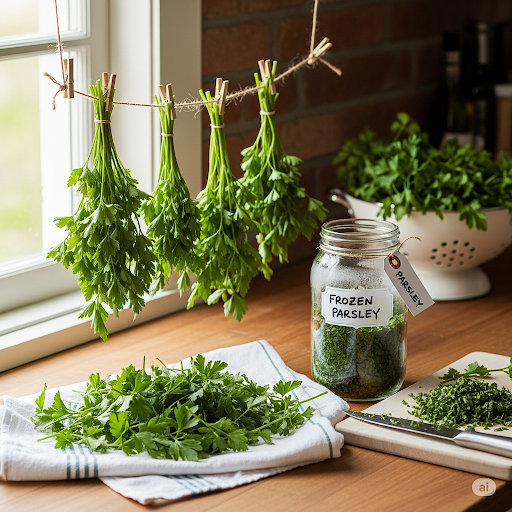 كيف أحفظ البقدونس