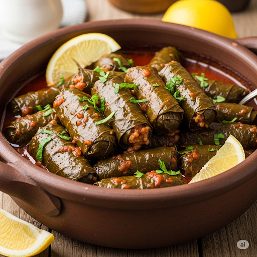 ورق عنب باللحمة والأرز – وجبة دسمة تناسب العزائم