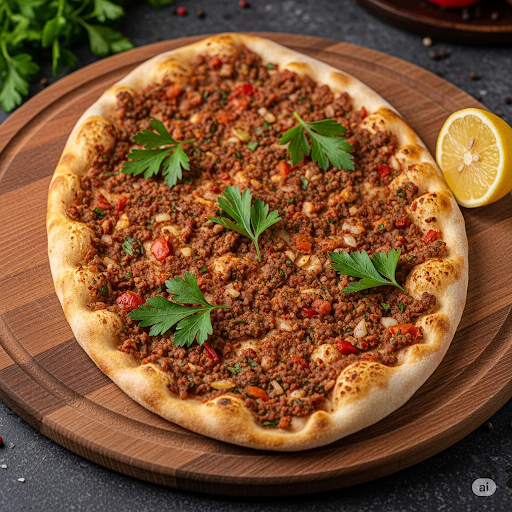 لحم بعجين تركي أصلي باللحم المفروم والبهارات (مثل المطاعم)