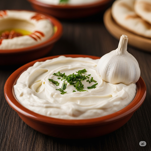 كريم ثوم سوري أصلي (لشاورما وصواني اللحم)