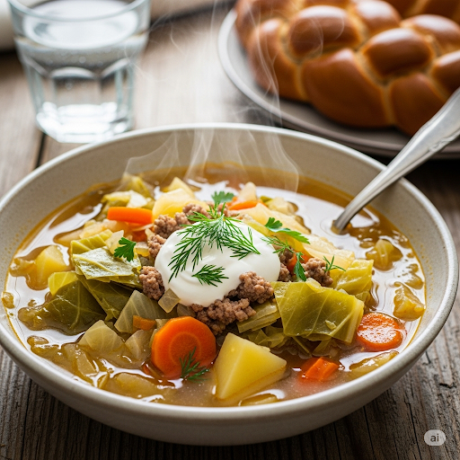شوربة كرنب حارقة للدهون (وجبة عشاء خفيفة للرجيم)