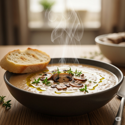 طريقة عمل شوربة المشروم
