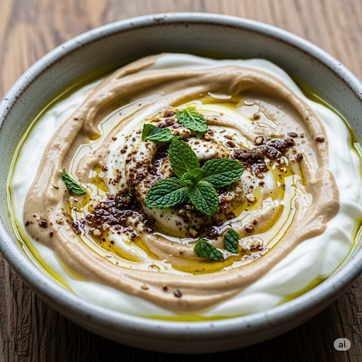 طحينة بالزبادي والليمون (للسلطات)