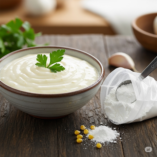 ثومية بالنشا كثيفة ولذيذة (بدون بيض – للشاورما)