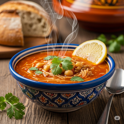 حريرة مغربية بالعدس والحمص (وجبة إفطار رمضانية)