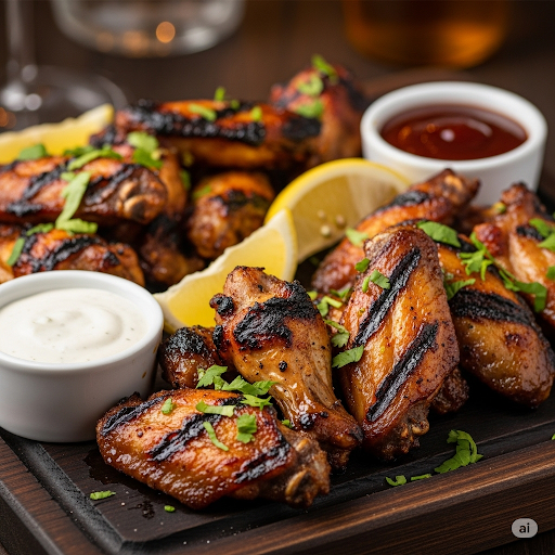 أجنحة دجاج مشوية: مقرمشة من الخارج وطرية من الداخل