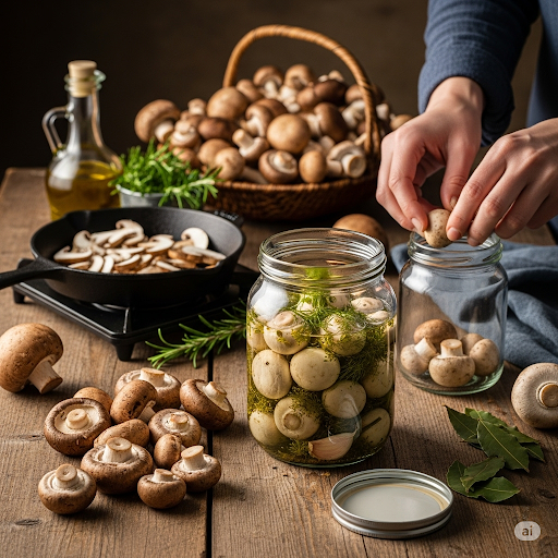 طريقة حفظ الفطر الطازج