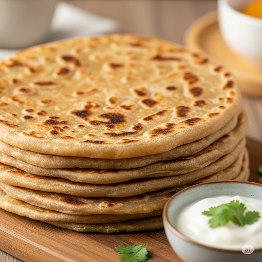 طريقة عمل خبز البراتا الهندي المقرمش بالسمن (مثل المطاعم)