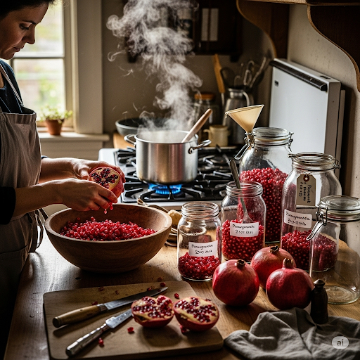 طريقة تخزين الرمان