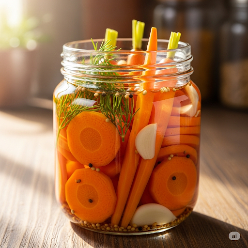 تخليل الجزر في البيت: ألوان زاهية ونكهة مقرمشة