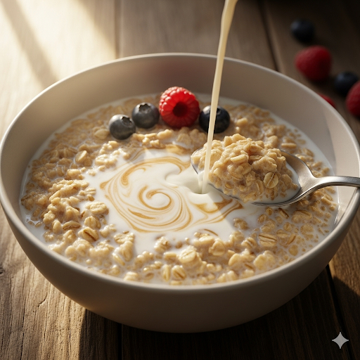 🥣 الشوفان بالحليب: دليل شامل لوصفات صحية ومغذية لجميع الأعمار