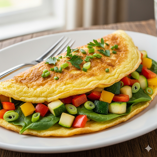 🍳 أومليت البيض بالخضار: 3 وصفات مبتكرة وصحية لوجبة غنية بالبروتين