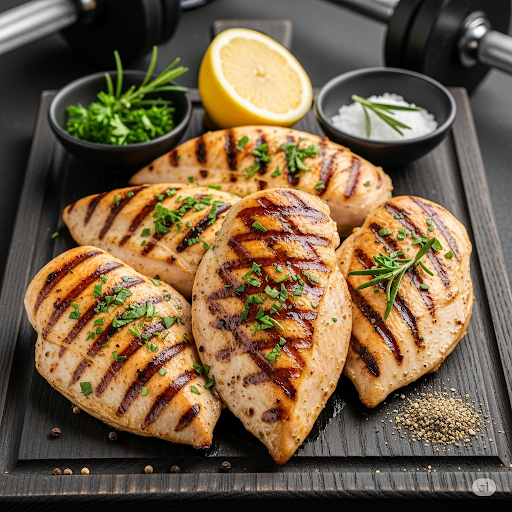 طريقة شوي صدور دجاج للجيم (عالي البروتين قليل الدهون)